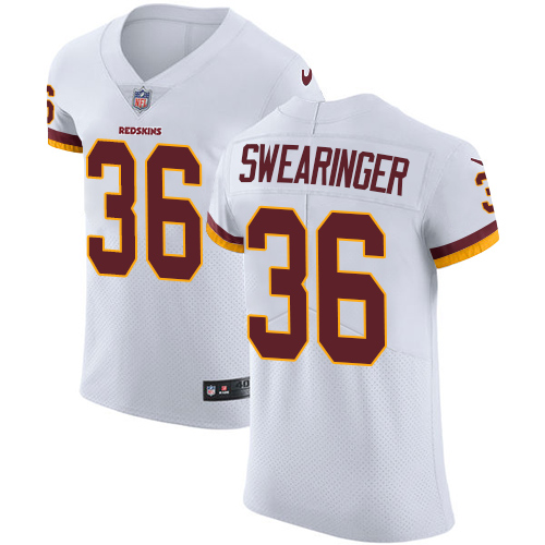 Nike Redskins #36 D.J. Swearinger White Men's Stitched NFL Vapor Untouchable Elite Jersey - Click Image to Close